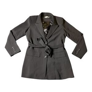 Good American Trench Scuba‎ Sculpted Blazer Womens Size 3 Large Classic Black